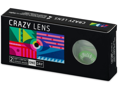CRAZY LENS - Joker - Tageslinsen mit Stärke (2 Linsen) - Coloured contact lenses