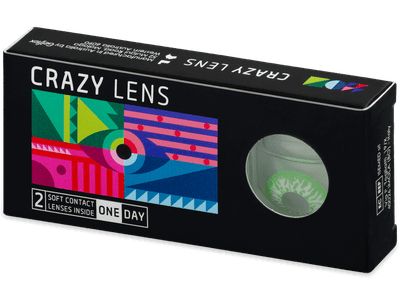 CRAZY LENS - Joker - Tageslinsen mit Stärke (2 Linsen) - Coloured contact lenses