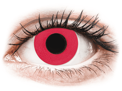 CRAZY LENS - Solid Red - Tageslinsen mit Stärke (2 Linsen) - Coloured contact lenses