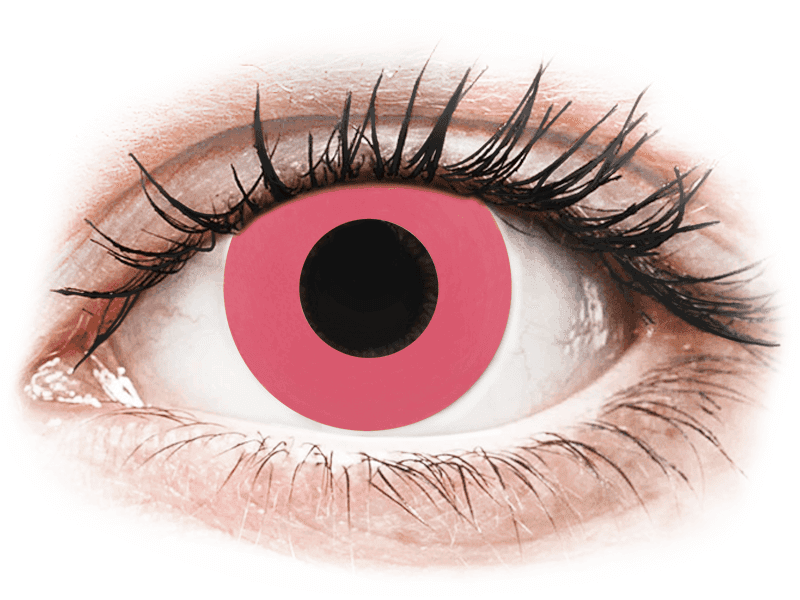 CRAZY LENS - Solid Rose - Tageslinsen mit Stärke (2 Linsen) - Coloured contact lenses