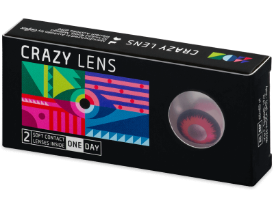 CRAZY LENS - Vampire Queen - Tageslinsen mit Stärke (2 Linsen) - Coloured contact lenses