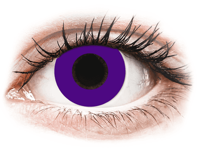 CRAZY LENS - Solid Violet - Tageslinsen mit Stärke (2 Linsen) - Coloured contact lenses