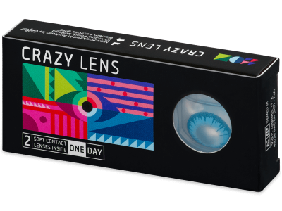CRAZY LENS - White Walker - Tageslinsen mit Stärke (2 Linsen) - Coloured contact lenses