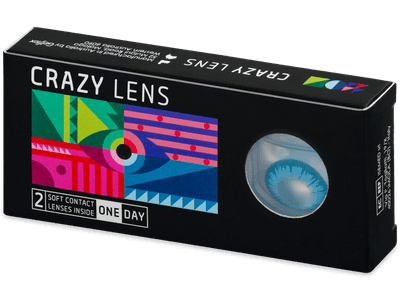 CRAZY LENS - White Walker - Tageslinsen mit Stärke (2 Linsen) - Coloured contact lenses