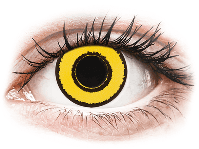 CRAZY LENS - Yellow Twilight - Tageslinsen mit Stärke (2 Linsen) - Coloured contact lenses