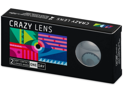 CRAZY LENS - Zombie Virus - Tageslinsen mit Stärke (2 Linsen) - Coloured contact lenses