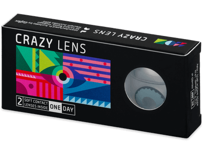 CRAZY LENS - Zombie Virus - Tageslinsen mit Stärke (2 Linsen) - Coloured contact lenses