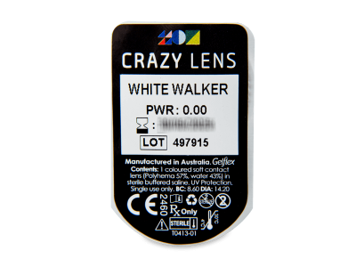 CRAZY LENS - White Walker - Tageslinsen ohne Stärke (2 Linsen) - Blister Vorschau