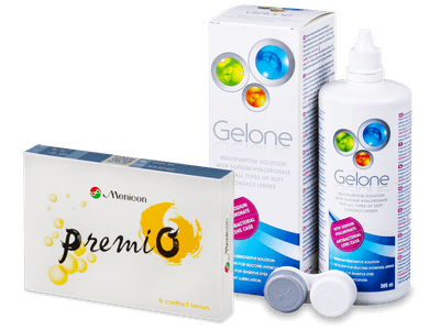 Menicon PremiO (6 Linsen) + Gelone Pflegemittel 360 ml