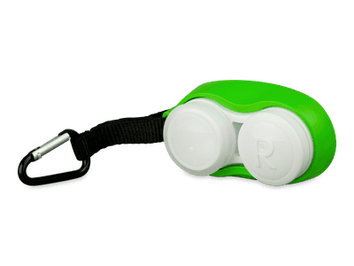 Grüner Linsenbehälter mit Karabiner 