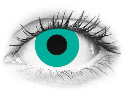 CRAZY LENS - Solid Turquoise - Tageslinsen ohne Stärke (2 Linsen)