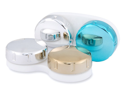 Linsenbehälter mit Spiegeleffekt - blau 