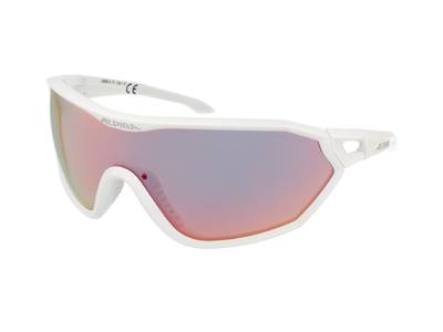 Sonnenbrillen Alpina S-Way QVM+ White Matt/Quattro Varioflex Rainbow Mirror