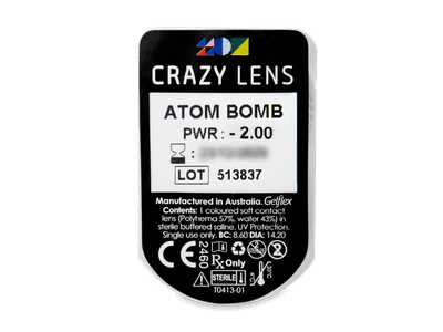 CRAZY LENS - Atom Bomb - Tageslinsen mit Stärke (2 Linsen) - Blister Vorschau