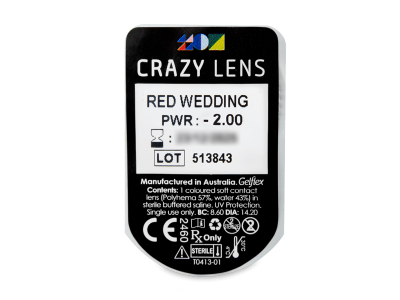 CRAZY LENS - Red Wedding - Tageslinsen mit Stärke (2 Linsen) - Blister Vorschau