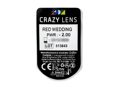 CRAZY LENS - Red Wedding - Tageslinsen mit Stärke (2 Linsen) - Blister Vorschau