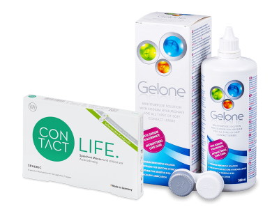 Contact Life spheric (6 Linsen) + Gelone 360 ml