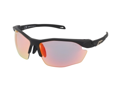 Sonnenbrillen Alpina Twist Five HR QVM+ Black Matt/Rainbow Mirror 