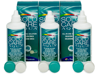 SoloCare Aqua 3 x 360 ml - Pflegelösung – 3er Pack