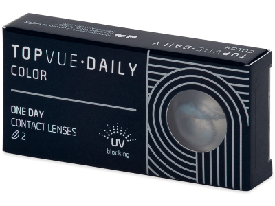 TopVue Daily Color - Blue - Tageslinsen ohne Stärke (2 Linsen) - Coloured contact lenses