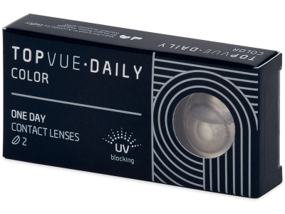 TopVue Daily Color - Grey - Tageslinsen ohne Stärke (2 Linsen) - Coloured contact lenses