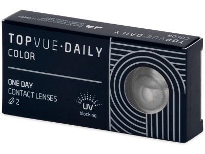 TopVue Daily Color - Sterling Grey - Tageslinsen ohne Stärke (2 Linsen) - Coloured contact lenses