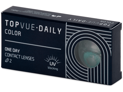 TopVue Daily Color - Turquoise - Tageslinsen ohne Stärke (2 Linsen) - Coloured contact lenses