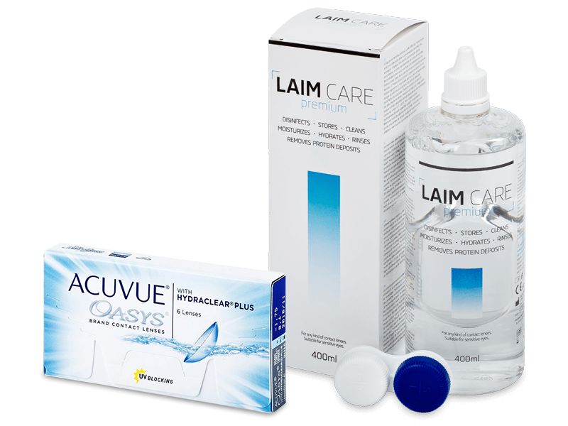Acuvue Oasys (6 Linsen) + Laim Care 400 ml - Spar-Set