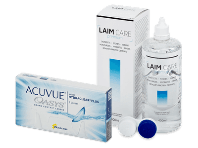 Acuvue Oasys (6 Linsen) + Laim Care 400 ml