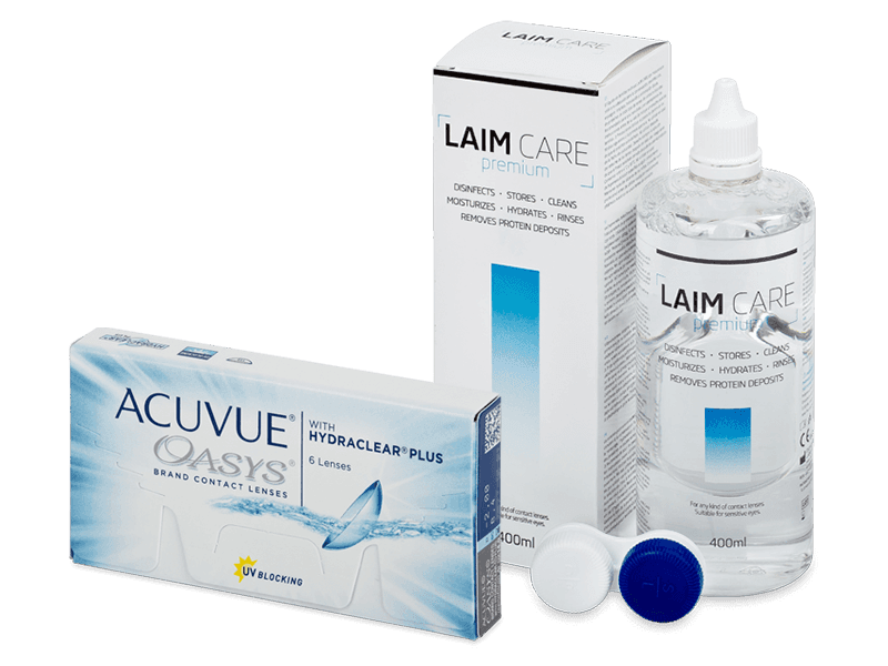 Acuvue Oasys (6 Linsen) + Laim Care 400 ml - Spar-Set