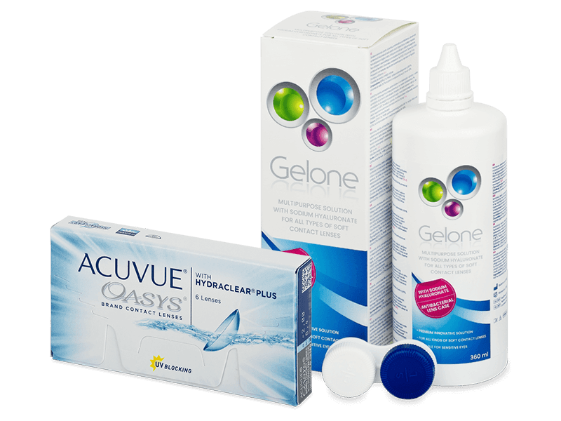 Acuvue Oasys (6 Linsen) + Gelone 360 ml - Spar-Set