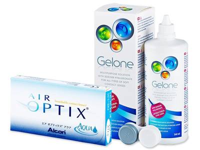 Air Optix Aqua (6 Linsen) + Gelone 360ml - Älteres Design