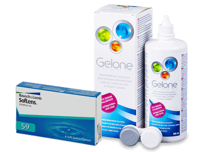 SofLens 59 (6 Linsen) + Gelone 360 ml - Älteres Design