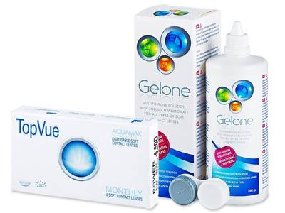TopVue Monthly (6 Linsen) + Gelone 360 ml - Älteres Design