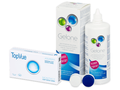 TopVue Monthly (6 Linsen) + Gelone 360 ml - Älteres Design