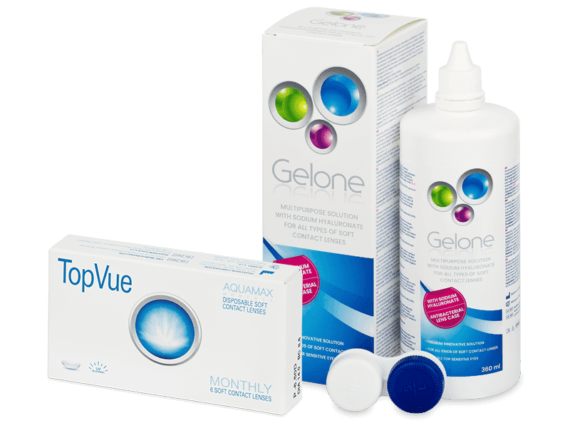 TopVue Monthly (6 Linsen) + Gelone 360 ml - Spar-Set