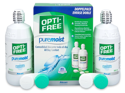 OPTI-FREE PureMoist 2 x 300 ml - Pflegelösung – günstigeres Duo Pack