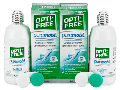 OPTI-FREE PureMoist 2 x 300 ml - Pflegelösung – günstigeres Duo Pack