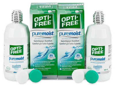 OPTI-FREE PureMoist 2 x 300 ml - Pflegelösung – günstigeres Duo Pack