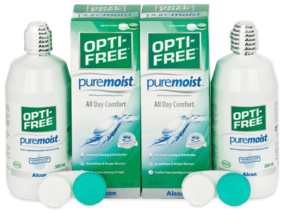 OPTI-FREE PureMoist 2 x 300 ml - Pflegelösung – günstigeres Duo Pack