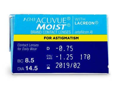 1 Day Acuvue Moist for Astigmatism (30 Linsen) - Älteres Design